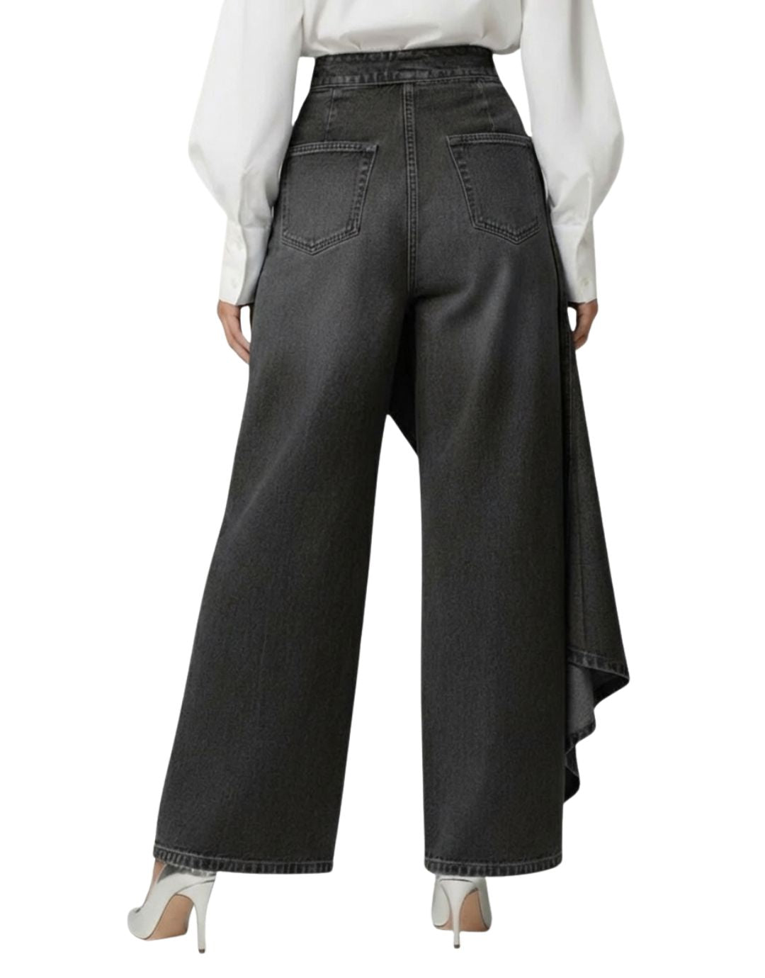 DENOVA – WRAP STYLE DENIM PANTS