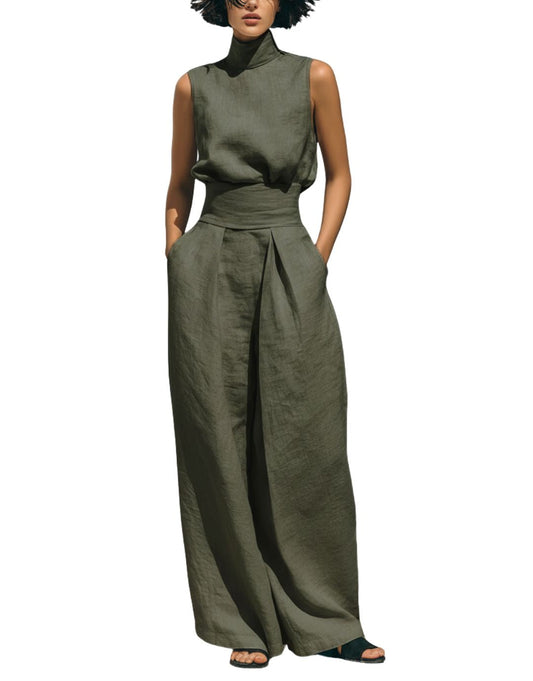SOLVINA – RELAXED BLOUSE & WIDE-LEG SET