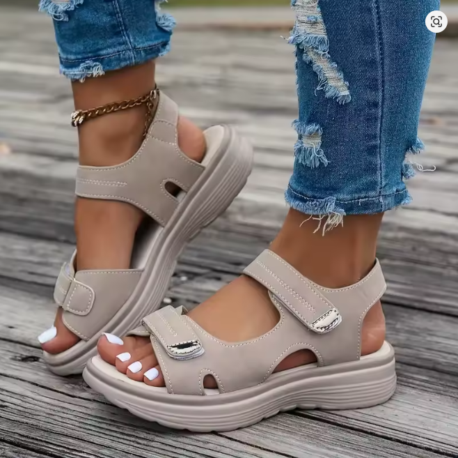 ZELARA WEDGE PLATFORM SANDALS