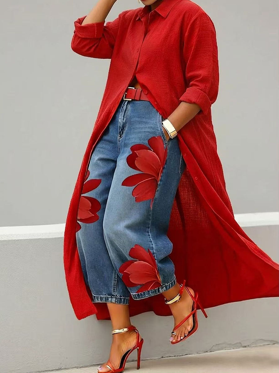 DUALINE DRESS & PANTS SET