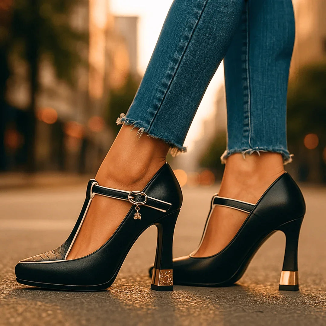 Vespera Luxe T-Strap Heels
