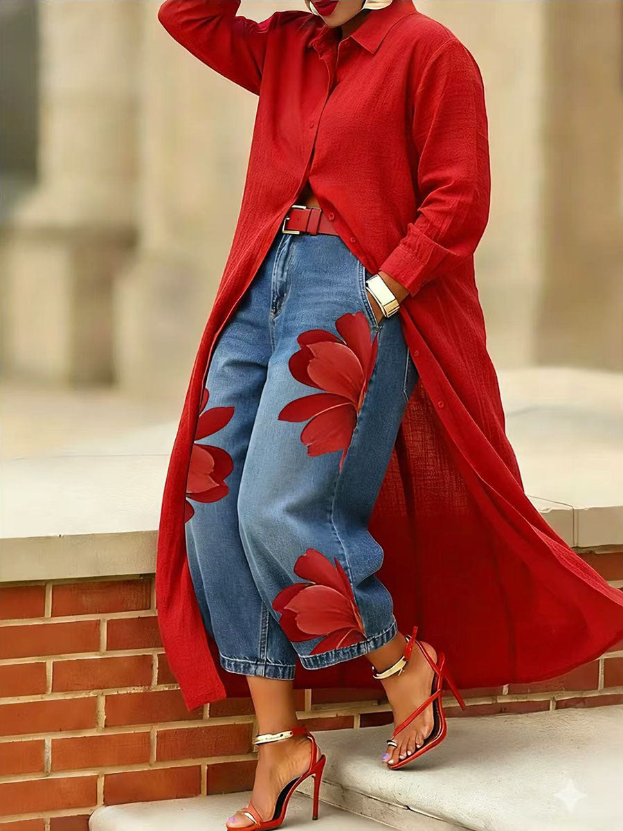DUALINE DRESS & PANTS SET