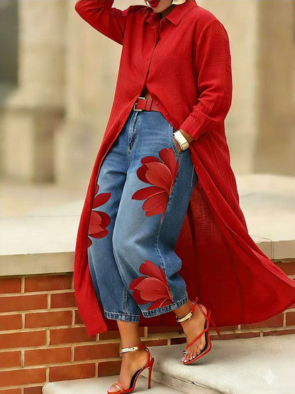 DUALINE DRESS & PANTS SET
