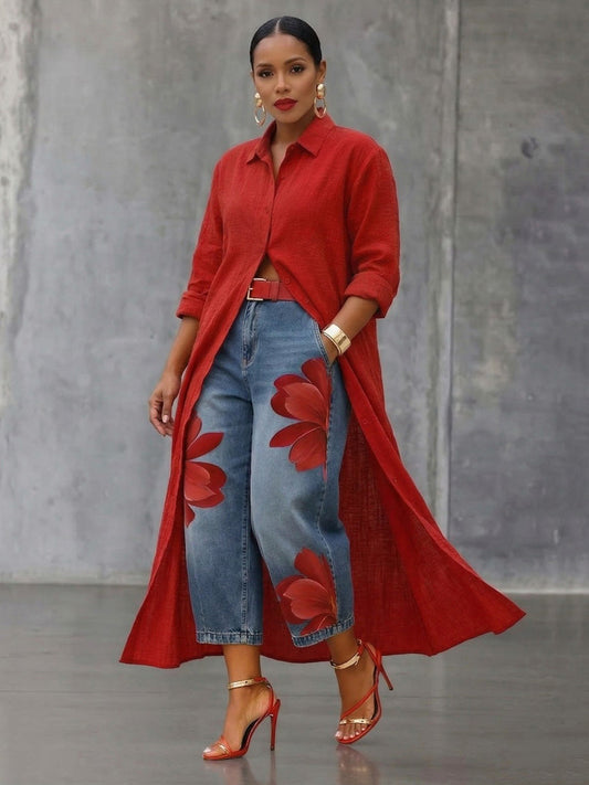 DUALINE DRESS & PANTS SET