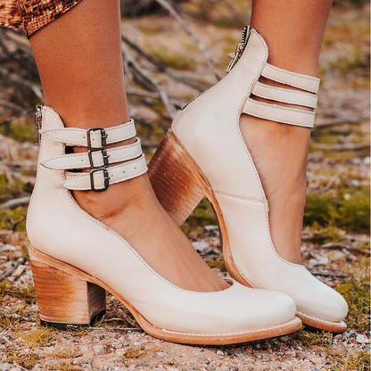 VALORA LEATHER COMFORT HEELS