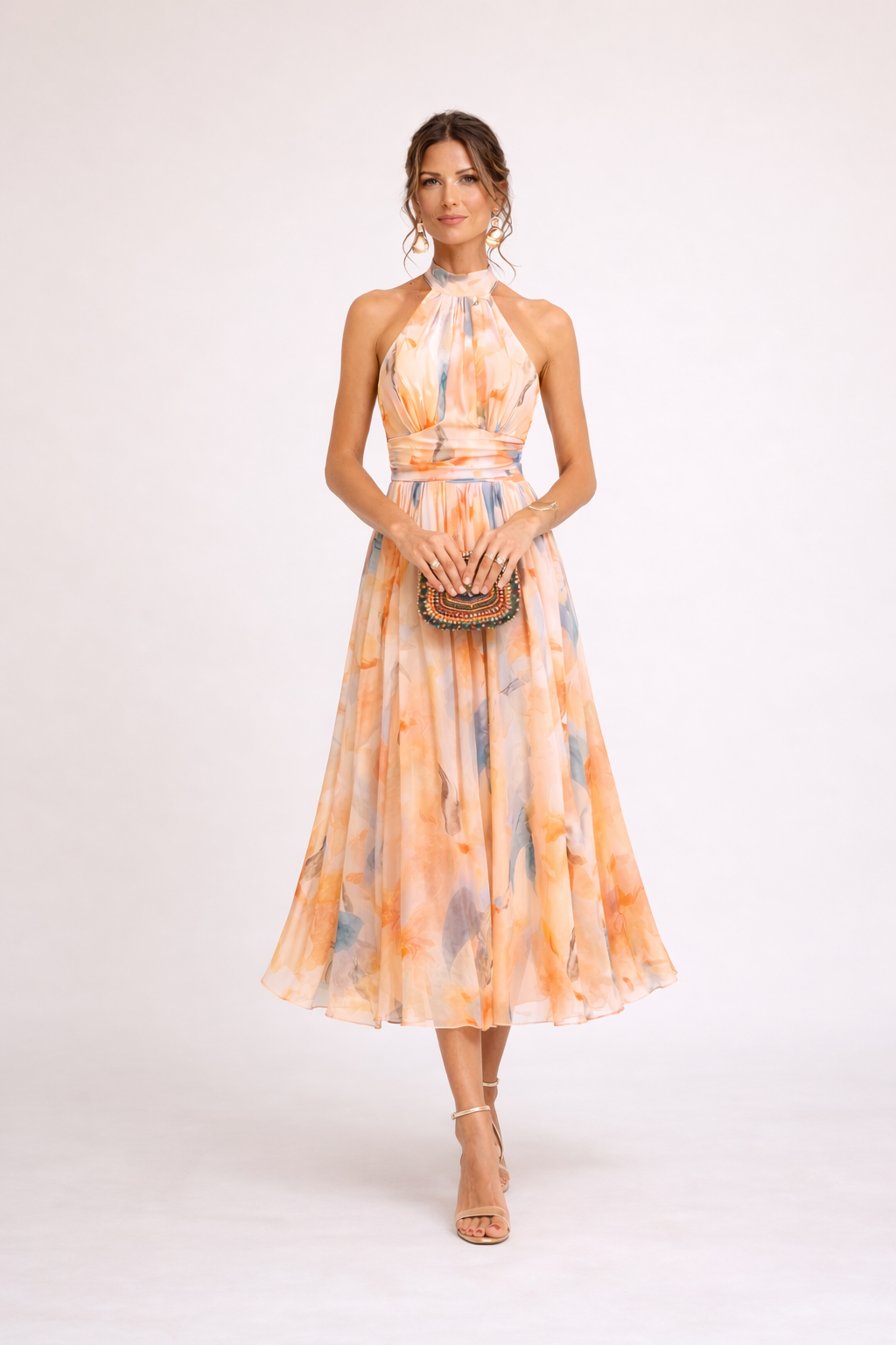 AQUARELLE – HALTER FLOW DRESS