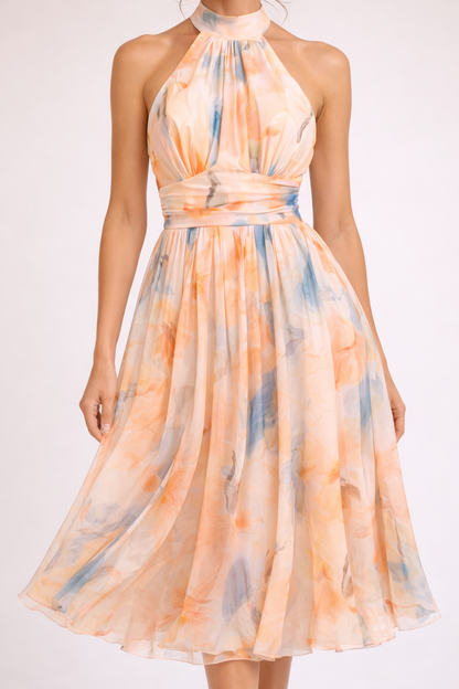 AQUARELLE – HALTER FLOW DRESS