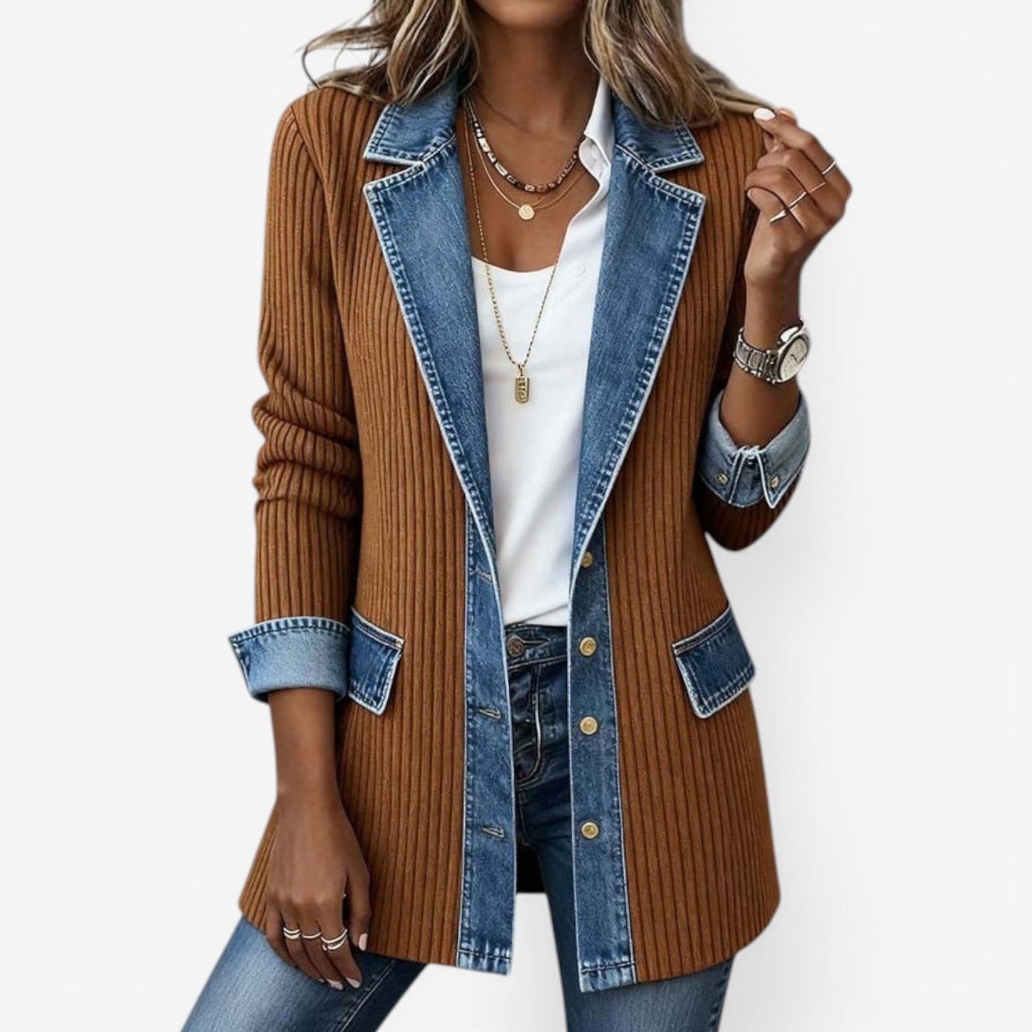 DENARA – BLENDED DENIM JACKET