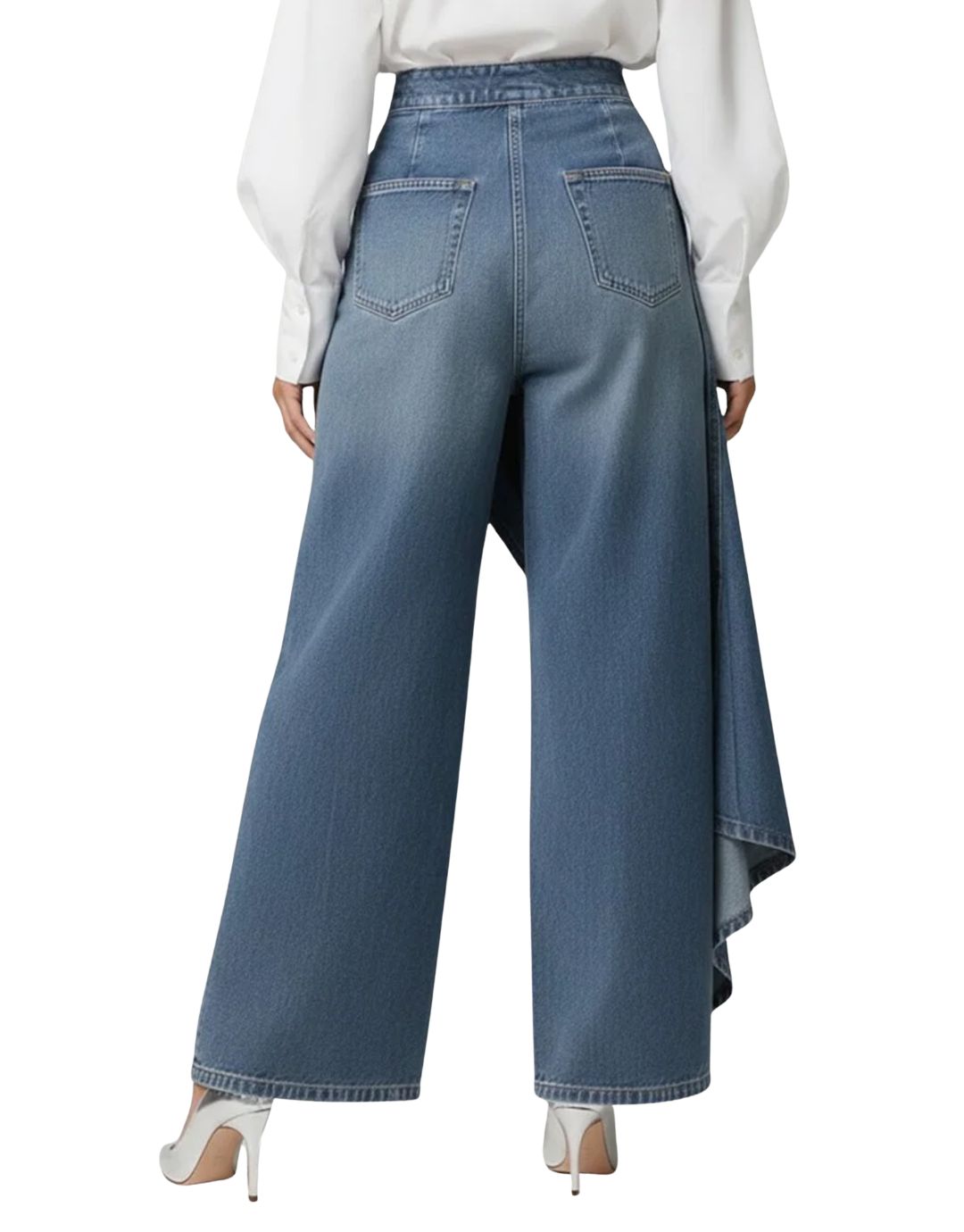 DENOVA – WRAP STYLE DENIM PANTS