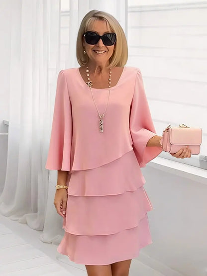 ELVANA RUFFLE COMFORT DRESS