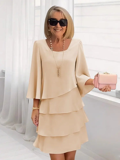 ELVANA RUFFLE COMFORT DRESS