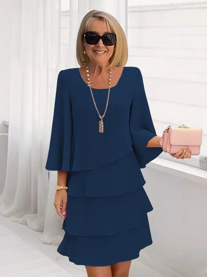ELVANA RUFFLE COMFORT DRESS