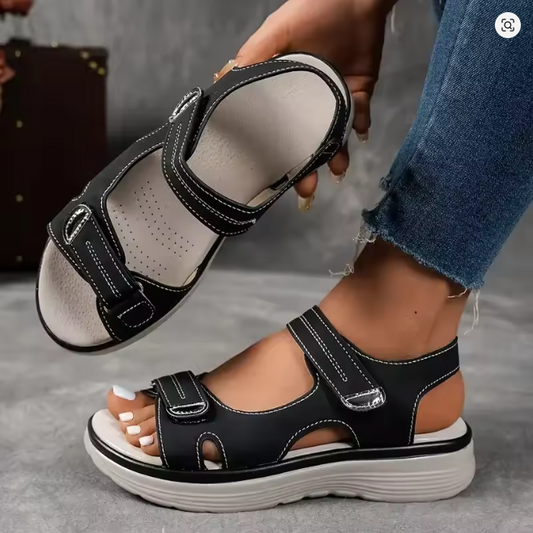 ZELARA WEDGE PLATFORM SANDALS