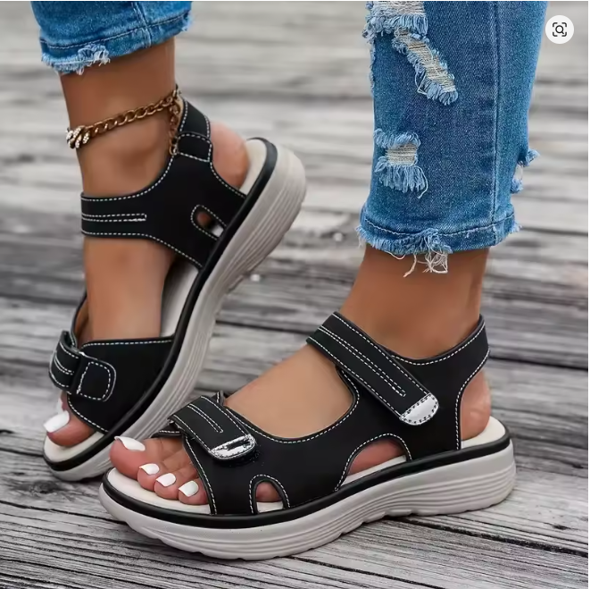 ZELARA WEDGE PLATFORM SANDALS