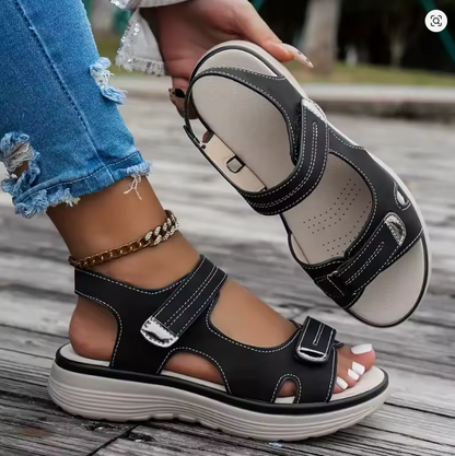 ZELARA WEDGE PLATFORM SANDALS