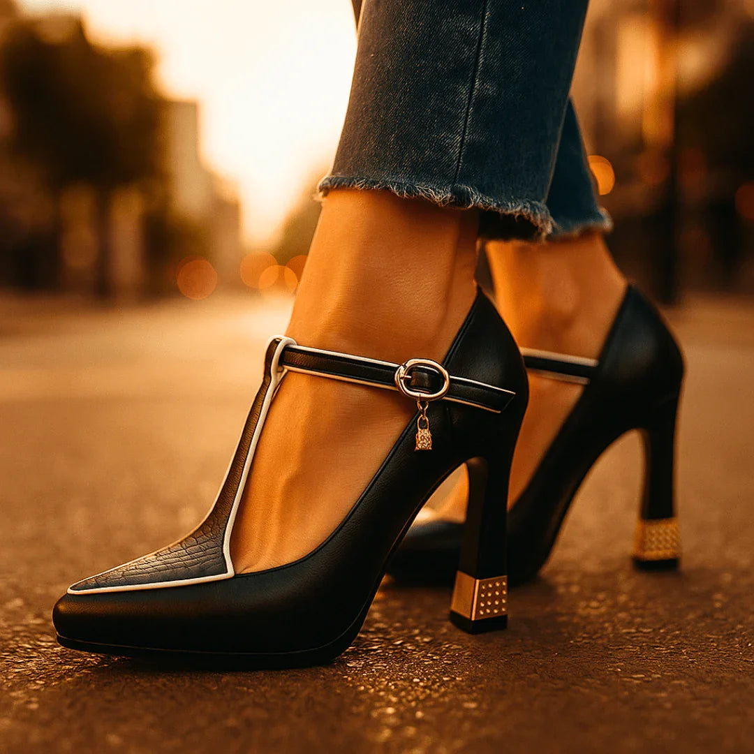 Vespera Luxe T-Strap Heels