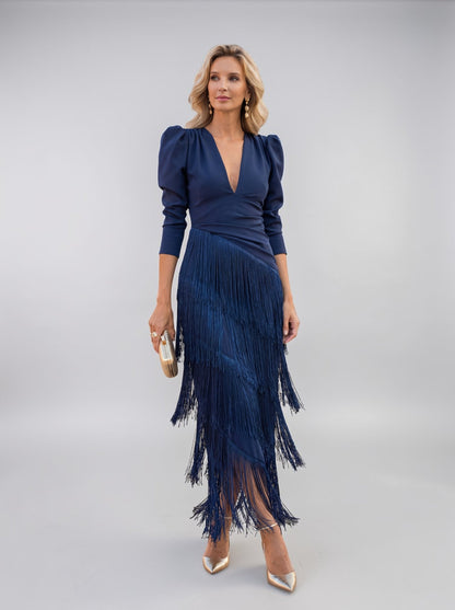 ELVIRA FRINGE ELEGANT DRESS