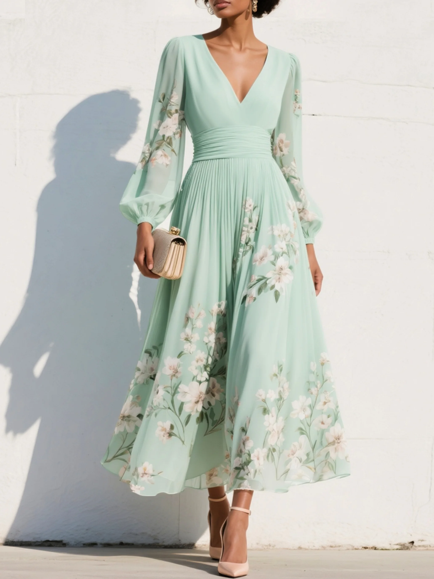LUMIRA FLORAL MIDI DRESS