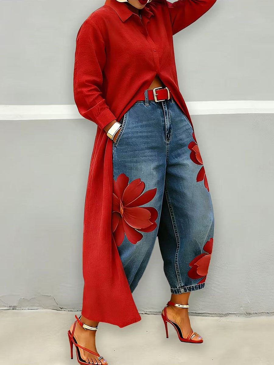 DUALINE DRESS & PANTS SET