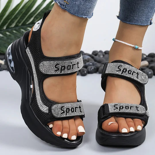 CRYSTARA ORTHOPEDIC PLATFORM SANDALS
